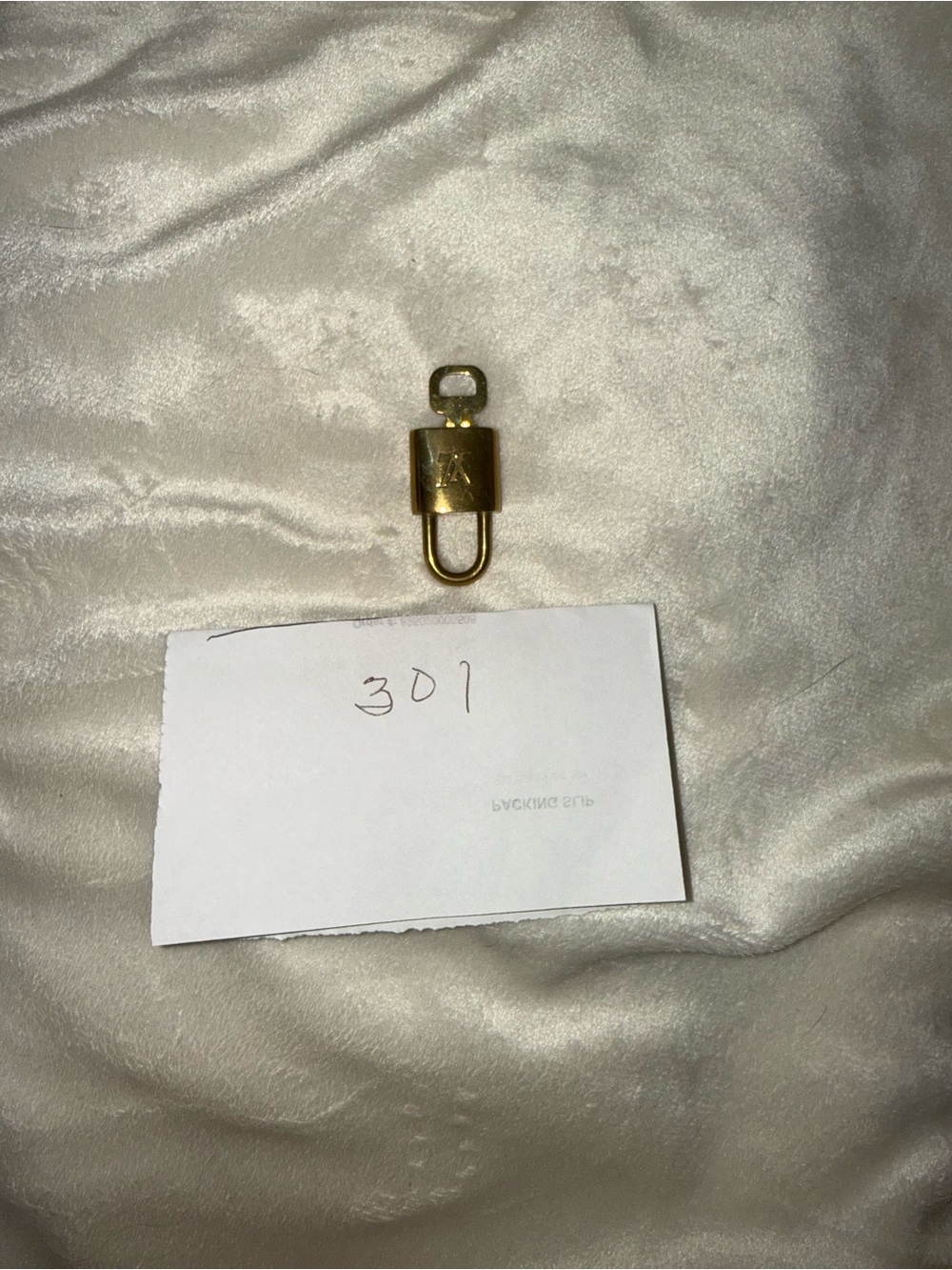 Louis Vuitton Gold Padlock and Key 301
